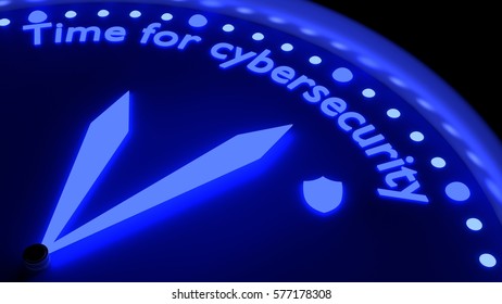 Iot; Cyber; Security; Internet; Things; Risk; Botnet; Cybersecurity; Industry; Clock; Shield; Protection; Watch; Hand; Underline; Secure; Connect; Glow; Bug; Hacker; 3d Illustration