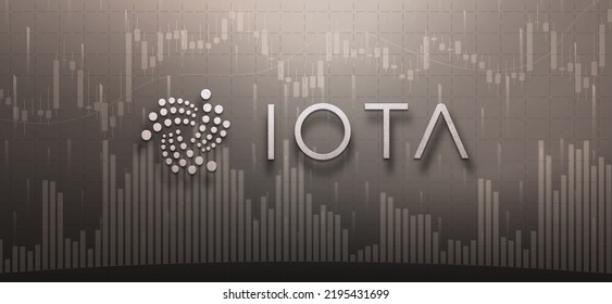 Iota (MIOTA) Fintech Cryptocurrency 8K HD Wallpaper And Block Chain 3D Render Banner