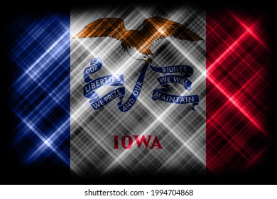 Iowa State Flag, Iowa Flag Background Modern Flag