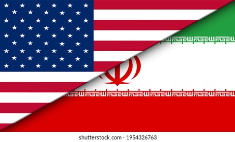 Iran Flag United States America Flag Stock Illustration 1954326763 ...