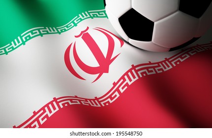 Iranian Flag Soccer Ball Stock Illustration 195548750
