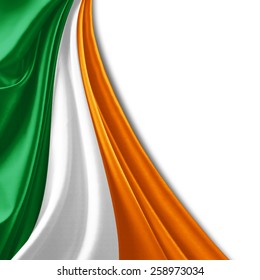 Ireland Flag And White Background