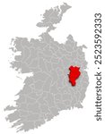 IRELAND KILDARE MAP WITH PROVINCES AND POLITICAL DIVISIONS OR REGIONS AND COUNTIES