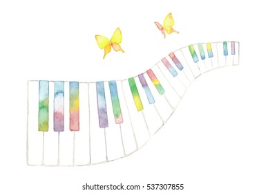 Rainbow Piano Keys Images Stock Photos Vectors Shutterstock