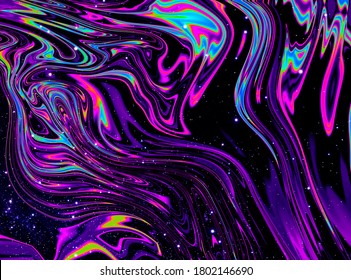 Iridescent Rainbow Galaxy Space Psychedelic Swirl Trippy Artwork Abstract Acrylic Background