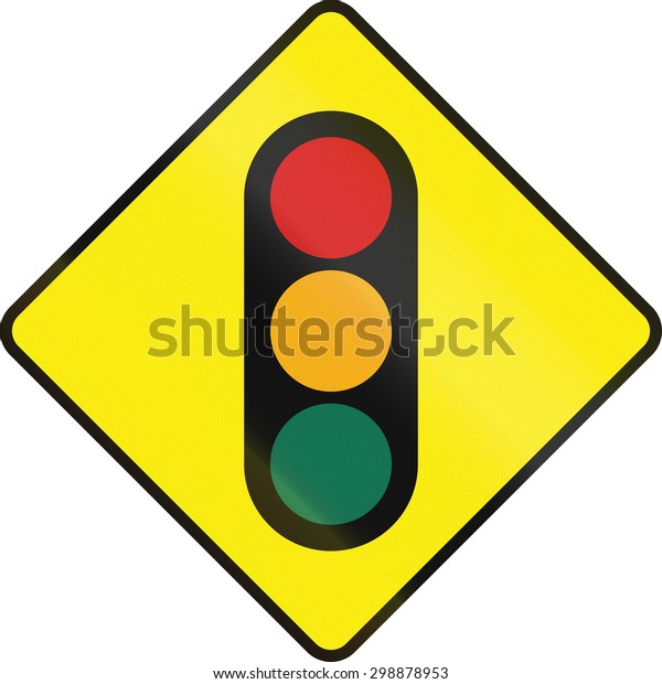 Irish Road Warning Sign Traffic Lights Stock Illustration 298878953