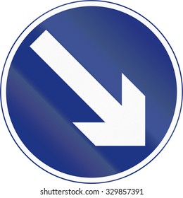 An Irish Traffic Sign - Keep Right