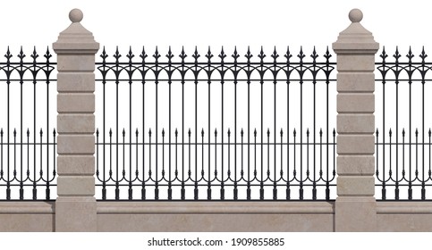 6,214 Stone Pillar Fence Images, Stock Photos & Vectors 