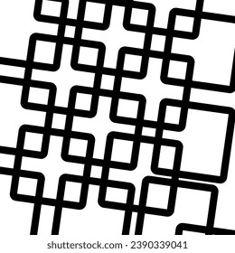 Irregular combination of black-edged boxes on a white background