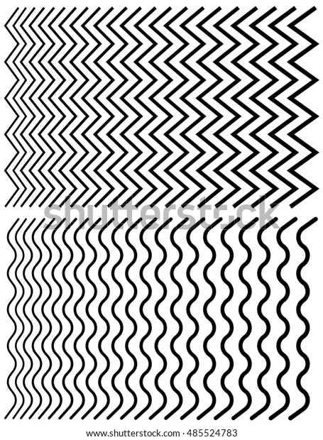 Irregular lines. Set of distorted lines from thin\
to thick.