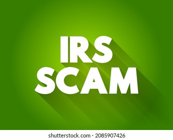 IRS Scam Text Quote, Concept Background