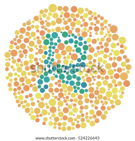 ishihara test daltonism color blindness disease stock illustration ishihara test