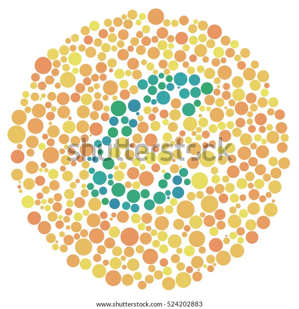 Ishihara Test Daltonism Color Blindness Disease Stock Illustration ...