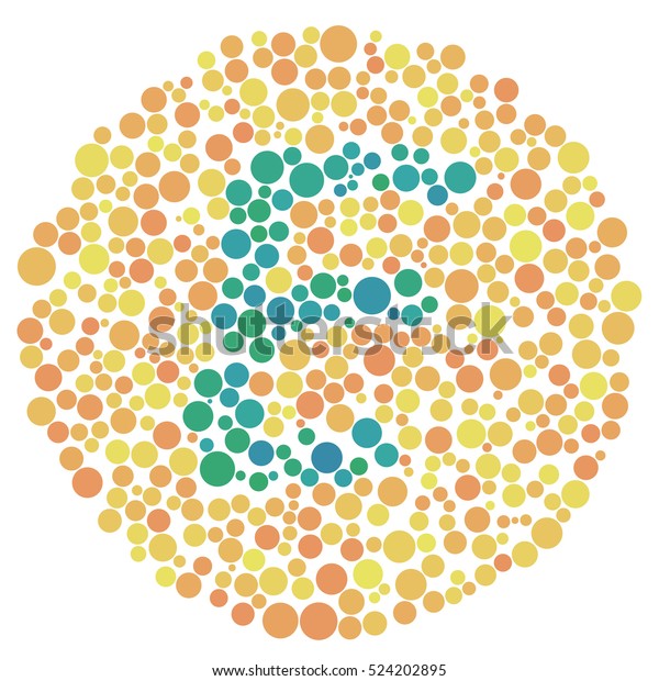 Ishihara Test Daltonism Color Blindness Disease Stock Illustration ...