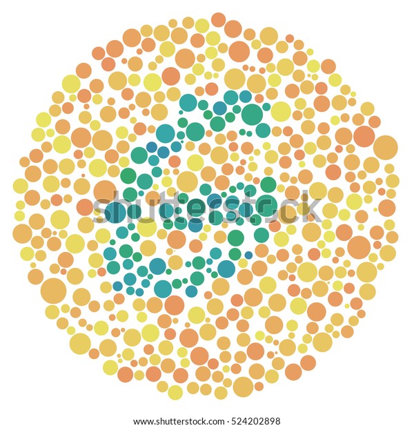 Ishihara Test Daltonism Color Blindness Disease Stock Illustration ...