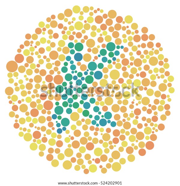 Ishihara Test Daltonism Color Blindness Disease Stock Illustration ...