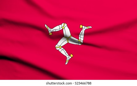 Isle Man Flag Waving Stock Illustration 523466788 | Shutterstock