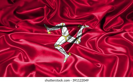 Isle Of Man Silk Flag