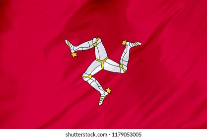 Isle Of Man Waving Flag