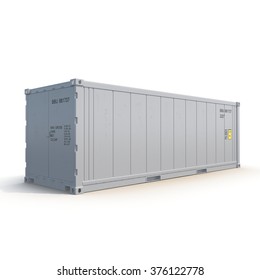 Iso Refrigerated Container Isolated On White Stock Illustration ...