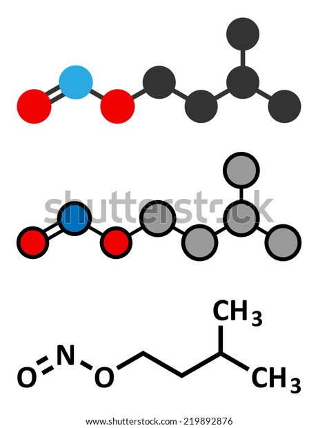 Isoamyl Nitrite Popper Drug Molecule Used Stock Illustration 219892876