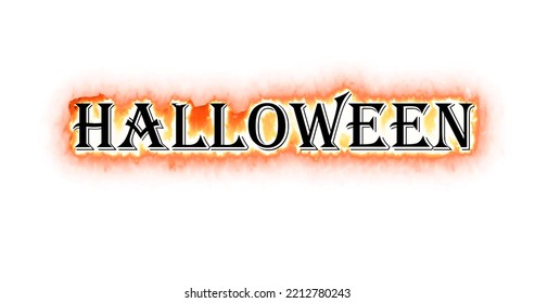 Isolate Halloween Font, With Fire Effect, Scary Spooky Alphabet, Talking Letters For Editing