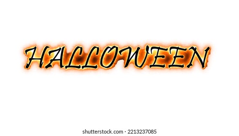 Isolate Halloween Font, With Fire Effect, Scary Spooky Alphabet, Talking Letters For Editing