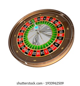 Isolated 3D Roulette Wheel Casino Model