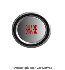 Isolated 3D Share Button Illustration Icon 