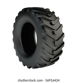 Isolated 3d Tractor Tyre