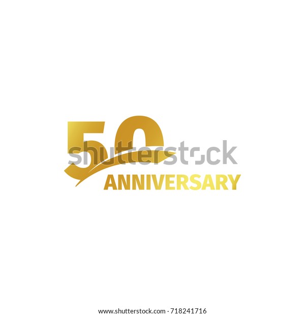 Isolated Abstract Golden 50th Anniversary Logo Stock Illustration 718241716 2304