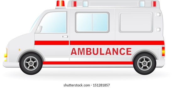 Isolated Ambulance Car Silhouette On White Stock Illustration 151281857 ...