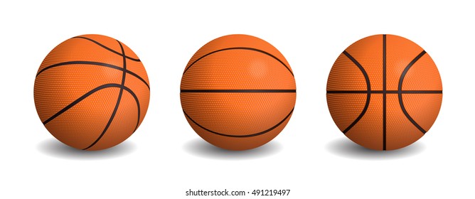 Basketball Front Side View Isolated On Stock Illustration 123184024 ...