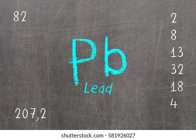 Isolated blackboard with periodic table, Chromium, Chemistry