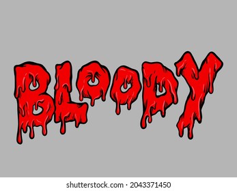 Isolated Bloody Typography. Blood Text Effect