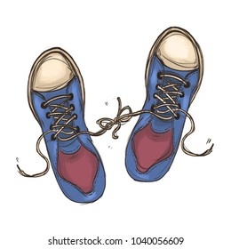 Shoe Laces Tied Together Images, Stock 