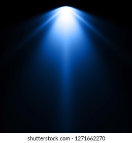 Isolated Blue Spotlight Effect On Black Stock Illustration 1271662270 ...