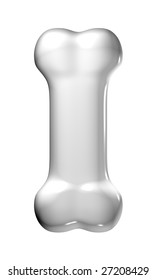 Isolated bone on a white background. Image include CLIPPING PATH for remove background