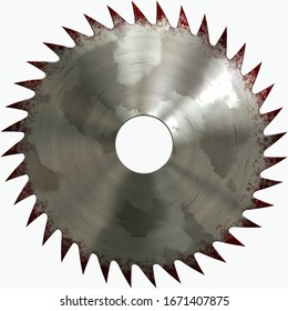 Isolated Buzz Saw Wheel. 3d-render