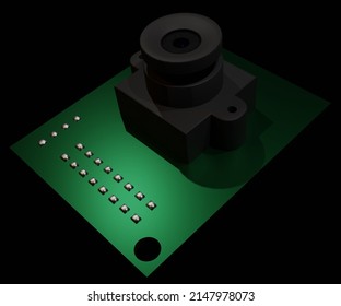 Isolated Camera Structure Module 3d Rendering Stock Illustration ...