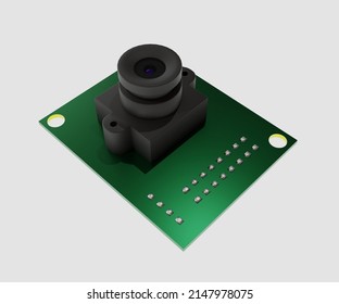 Isolated Camera Structure Module 3d Rendering Stock Illustration ...