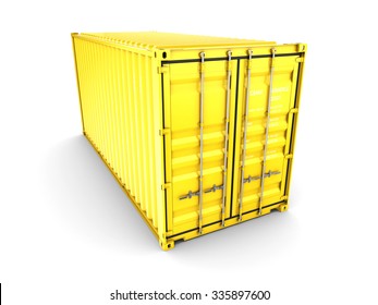 Isolated Cargo Container On White Background Stock Illustration ...