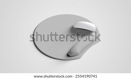 Isolated Circle Mouse Pad on White Background