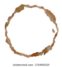 Isolated Cofee Stain On White Background