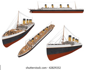 Isolated collection of ship