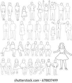 Sketch People Collection Stock Illustration 742993117 | Shutterstock