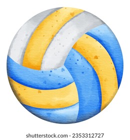 Isolated cute volleyball ball sport watercolor style in white background - Powered by Shutterstock