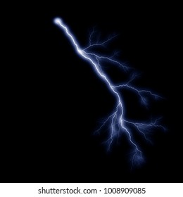 Isolated Electrical Lightning Strike Visual Effect Stock Illustration ...