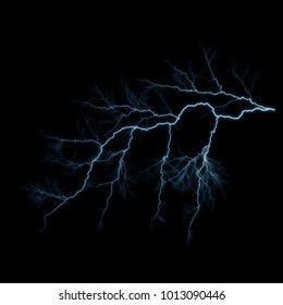 Isolated Electrical Lightning Strike Visual Effect Stock Illustration ...