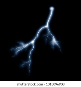 Vertical Electrical Lightning Bolt Isolated On Stock Vector (Royalty ...